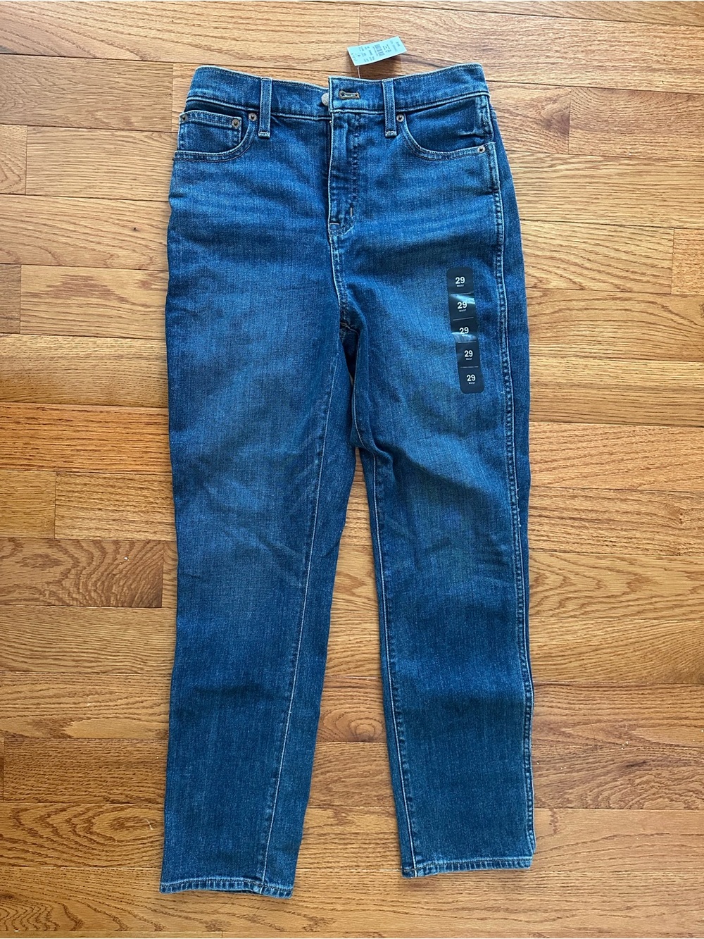 NWT J. Crew High-Rise Classic Vintage Straight Leg Jeans in Dark Blue Denim